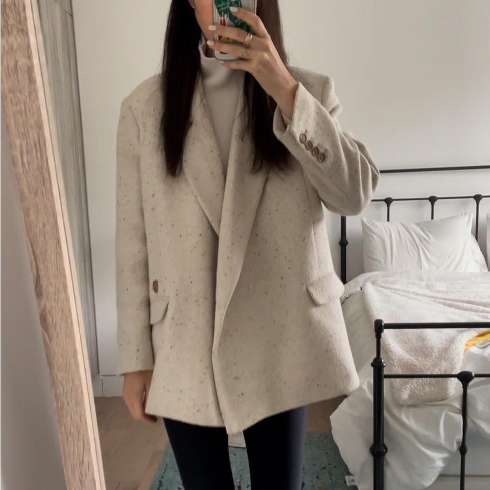 Anine Bing Cream Blazer